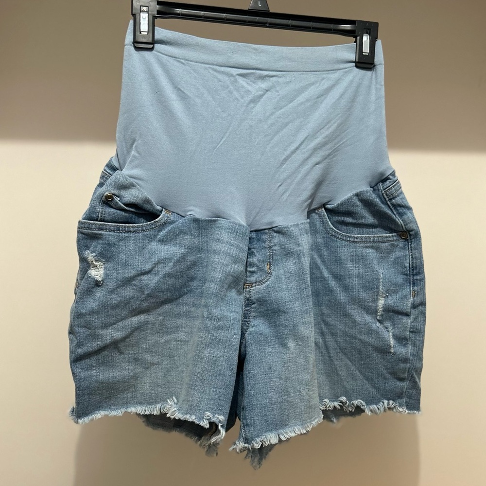 2 Pairs Sonoma Maternity Jean Shorts Size 12 - Picture 7 of 10
